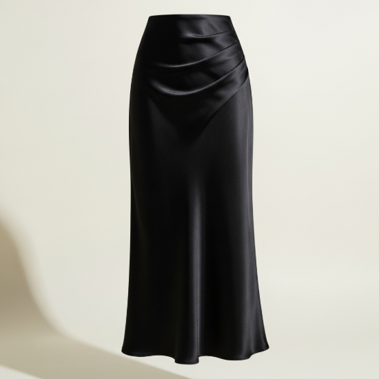 Luna Saten Midi Boy Etek